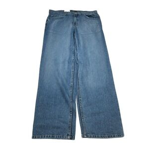 Polo Jeans Co. Ralph Lauren Men 34x32 Big Pony Logo Blue Denim USA Y2K Baggy NEW